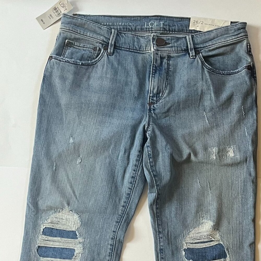 Relaxed Straight Jeans | Ripped/Covered